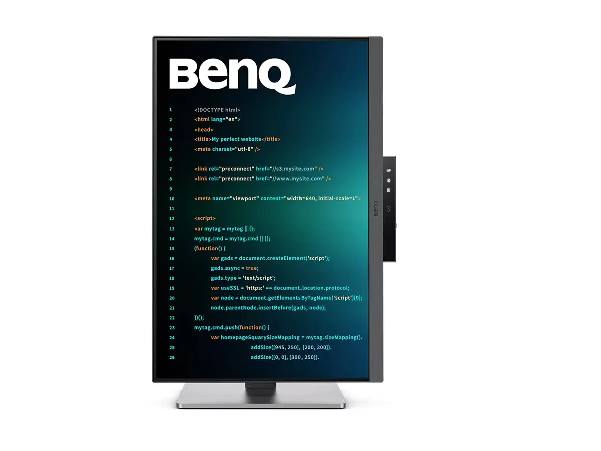 BenQ RD240Q - LED-Monitor - 61.2 cm (24.1") - 2560 x 1600 WQXGA @ 60 Hz - IPS - 300 cd/m² - 1000:1 - HDR10 - 5 ms - HDMI, DisplayPort, USB-C - Headset / Lautsprecher