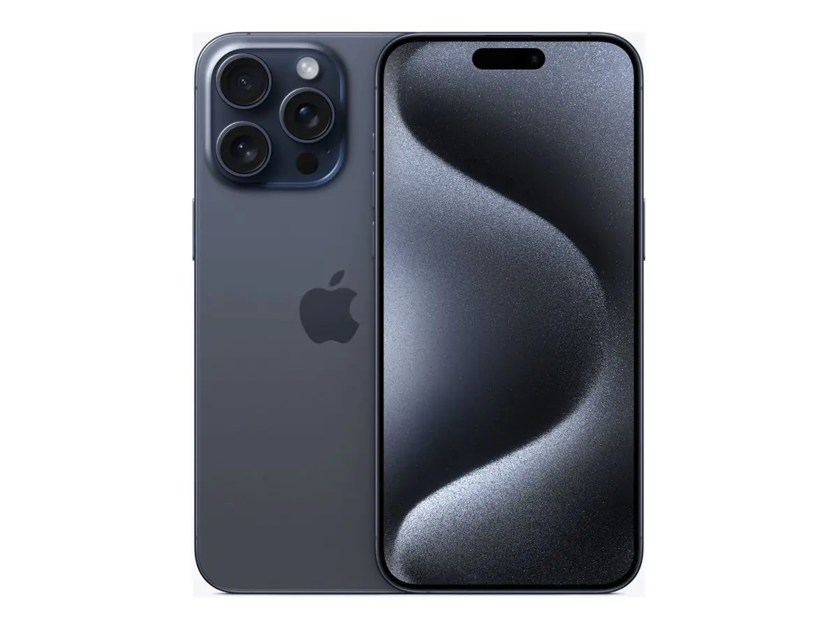 Apple iPhone 15 Pro Max - 5G Smartphone - Dual-SIM / Interner Speicher 512 GB - OLED-Display - 6.7" - 2796 x 1290 pixels (120 Hz) - Triple-Kamera 48 MP, 12 MP, 12 MP - front camera 12 MP - Blue Titanium