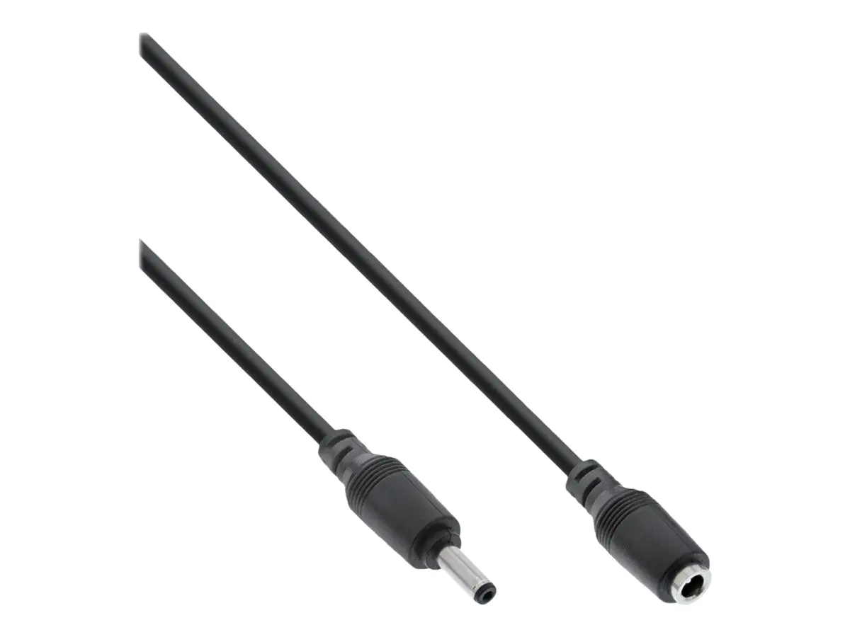 InLine - Spannungsversorgungs-Verlängerungskabel - Gleichstromstecker 5,5 x 2,1 mm (M) zu Gleichstromstecker 5,5 x 2,1 mm (W) - 5 m - Schwarz