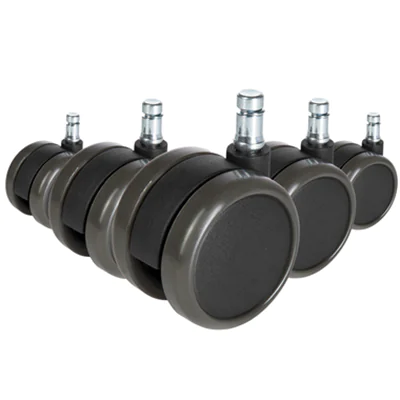 hjh OFFICE Ersatzrolle ROLO FREE Metall/Kunststoff/Polyurethan, beschichtet schwarz/grau 5 St./Pack.