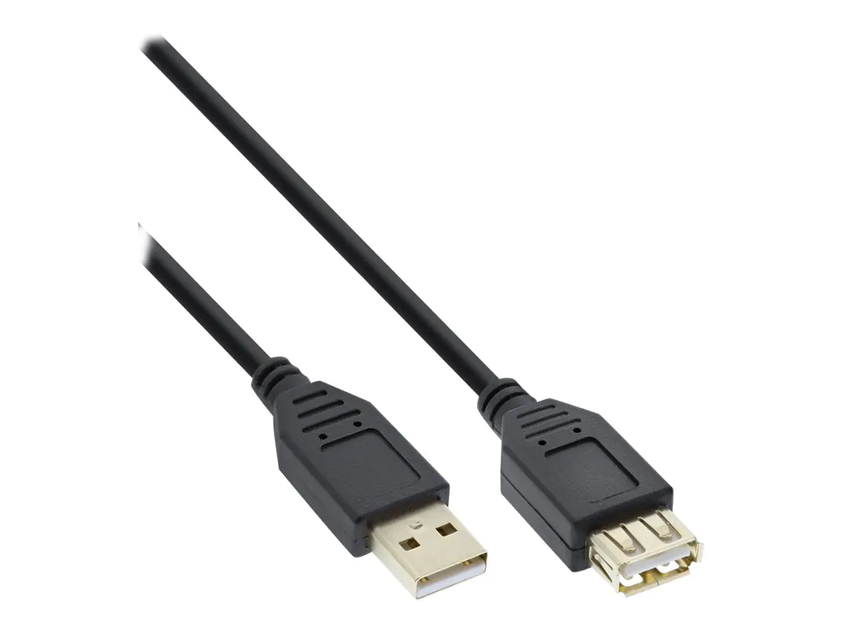 InLine - USB-Verlängerungskabel - USB (M) zu USB (W) - USB 2.0 - 1.5 m - Schwarz
