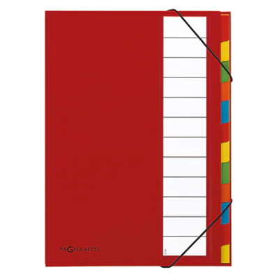 PAGNA Ordnungsmappe Deskorganizer 44133-01 DIN A4 12Fächer rot