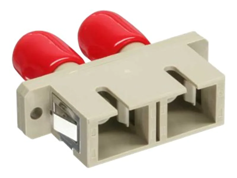 InLine LWL Kupplung - Duplex ST/SC - multimode - beige - Keramik-Hülse - zum Einbau 89991D