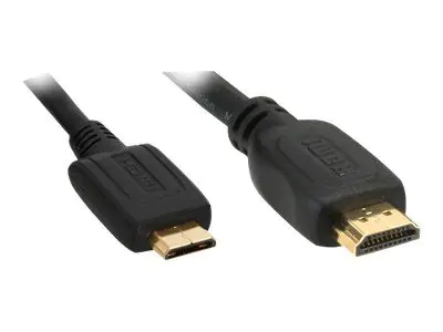 InLine Mini High Speed HDMI Cable - HDMI-Kabel - HDMI männlich zu mini HDMI männlich - 5 m - Schwarz