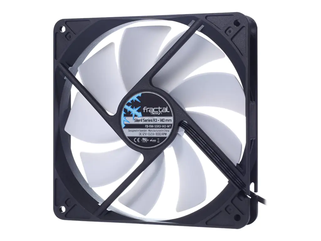 Fractal Design Silent Series R3 - Gehäuselüfter - 140 mm - Schwarz, weiß