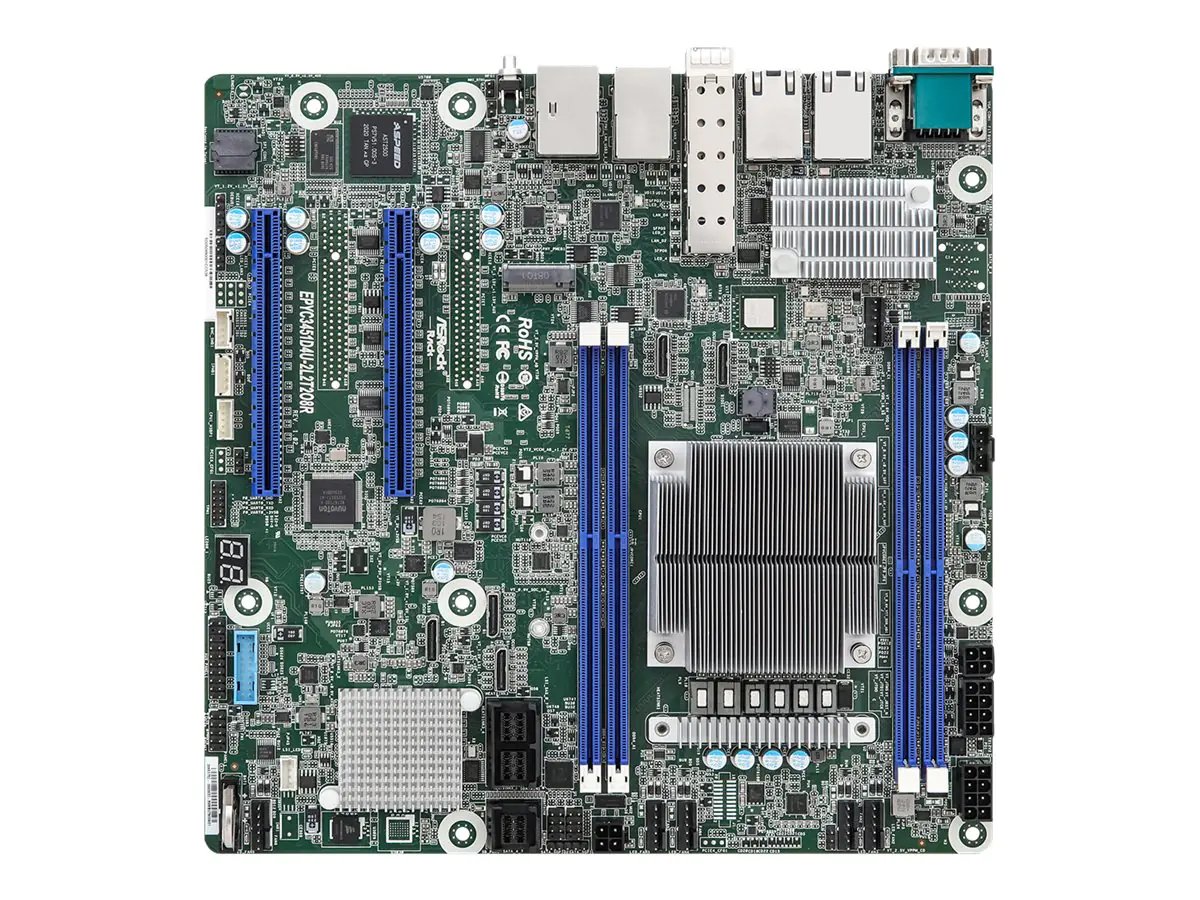 ASRock Mainboard EPYC3451D4U-2L2T2O8R micro-ATX EPYC 3451 16C/32T Single - Mainboard