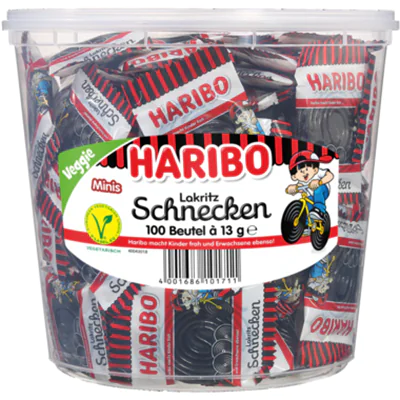HARIBO Lakritz Rotella 721243 Minibeutel 100 St./Pack.