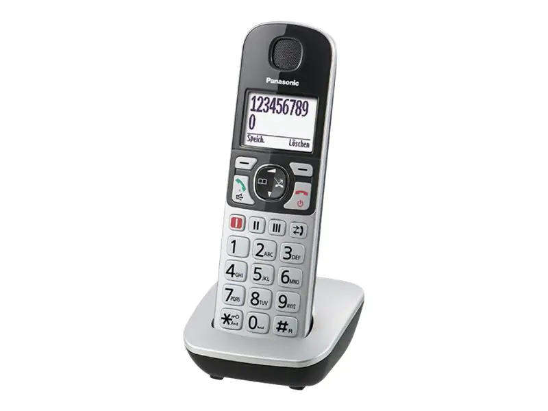 Panasonic KX-TGE510 - Schnurlostelefon mit Rufnummernanzeige - DECT\GAP - Schwarz, Silber