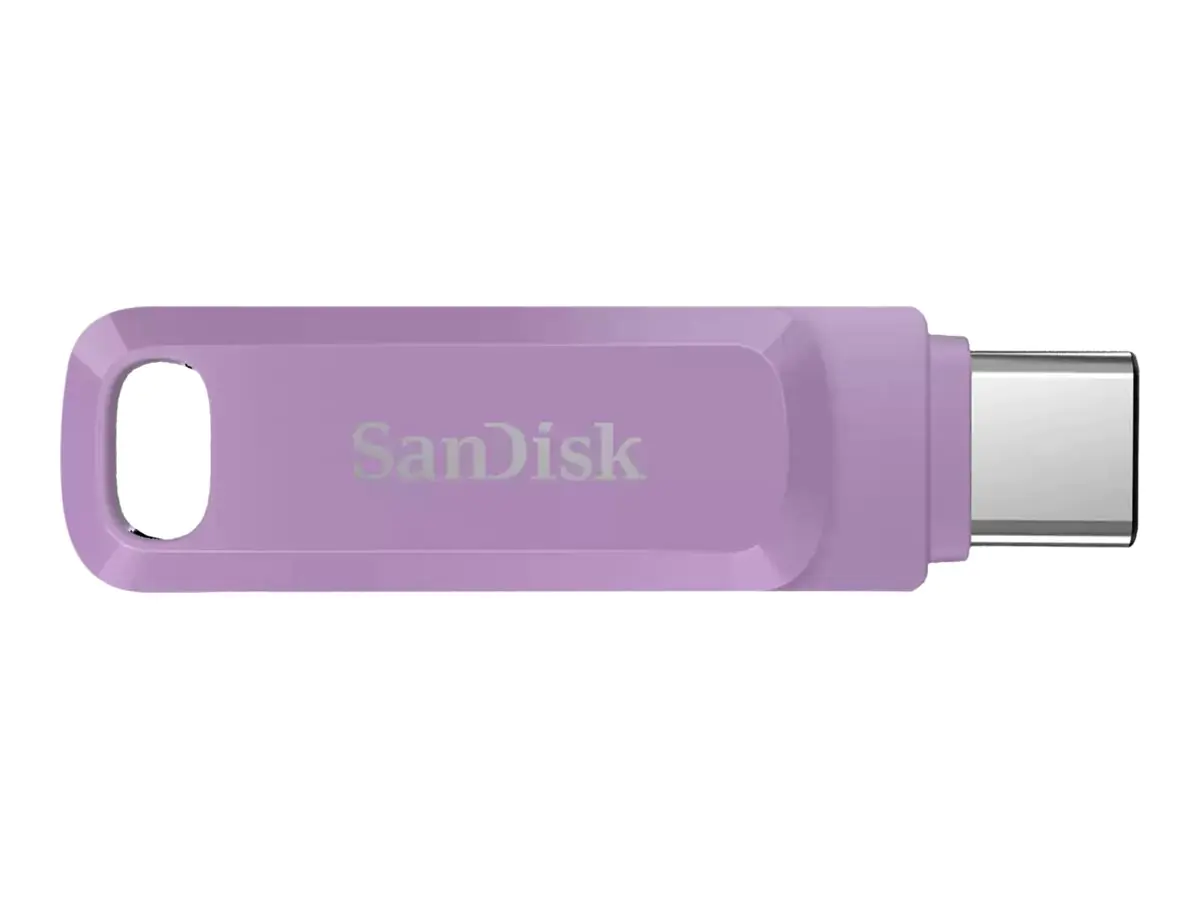 SanDisk Ultra Dual Drive Go - USB-Flash-Laufwerk - 64 GB - USB 3.2 Gen 1 / USB-C - Lavendel