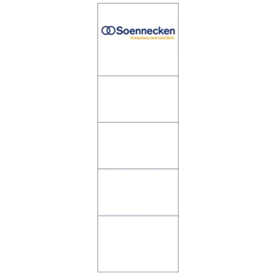 Soennecken Einsteckrückenschild 3349 57x190mm weiß 10 St./Pack.