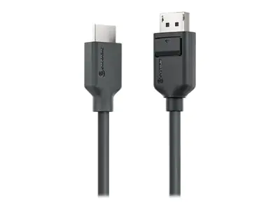 ALOGIC Elements Series - Adapterkabel - DisplayPort männlich zu HDMI männlich - 3 m - Dunkelgrau - Support von 4K 30 Hz, unterstützt 1920 x 1080 bei 144 Hz, Unterstützung für 3D-Video