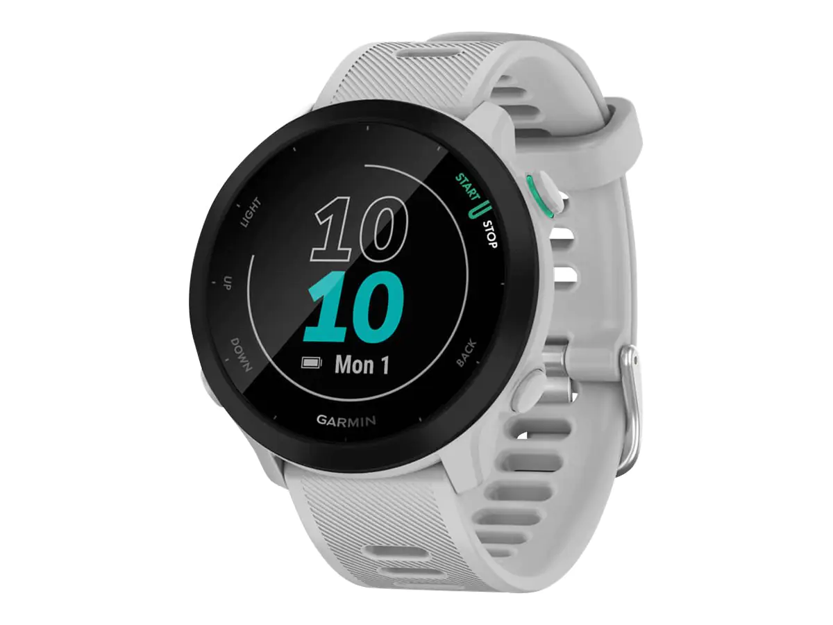 Garmin Forerunner 55 - Weiß - Sportuhr mit Band - Silikon - weiß - Anzeige 2.63 cm (1.04") - Bluetooth, ANT+ - 37 g