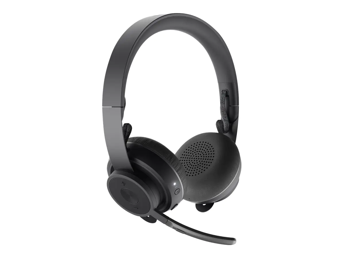 Logitech Zone Wireless Plus - Headset - On-Ear - Bluetooth - kabellos - aktive Rauschunterdrückung - Geräuschisolierung - Graphite - Zertifiziert für Microsoft Teams