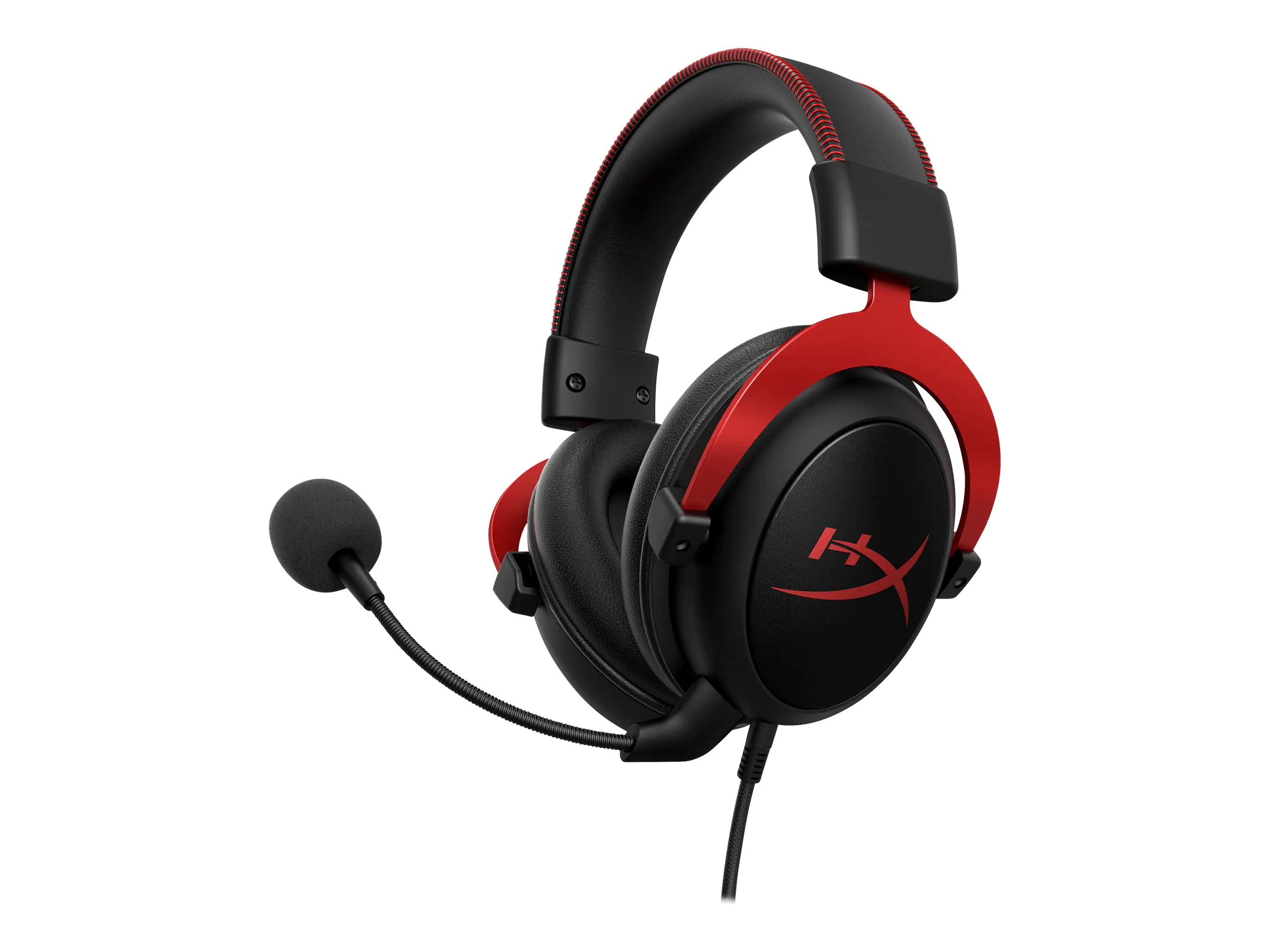 HyperX Cloud II Gaming - Headset - 7.1-Kanal - ohrumschließend - kabelgebunden - USB, 3,5 mm Stecker - Schwarz, Rot - für Victus by HP Laptop 15, 16; Laptop 14, 15, 17; Pavilion x360 Laptop; Pro 290 G9