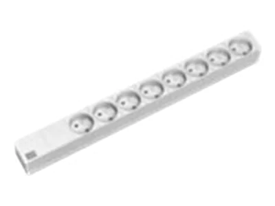 Bachmann - Stromverteilungseinheit (Rack - einbaufähig) - Wechselstrom 230 V - Eingabe, Eingang Klemmleiste - Ausgangsanschlüsse: 8 (French / UTE) - 48.3 cm (19") - Hellgrau, RAL 7035