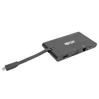 Eaton Tripp Lite Series USB-C Laptop Docking Station - HDMI, VGA, GbE, 4K @ 30 Hz, Thunderbolt 3, USB-A, USB-C, PD Charging 3.0, Black - Dockingstation - USB-C 3.1 / Thunderbolt 3 - VGA, HDMI - 1GbE