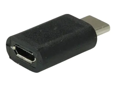 VALUE - USB-Adapter - 24 pin USB-C (M) umkehrbar zu Micro-USB Typ B (W) - USB 2.0 - Schwarz