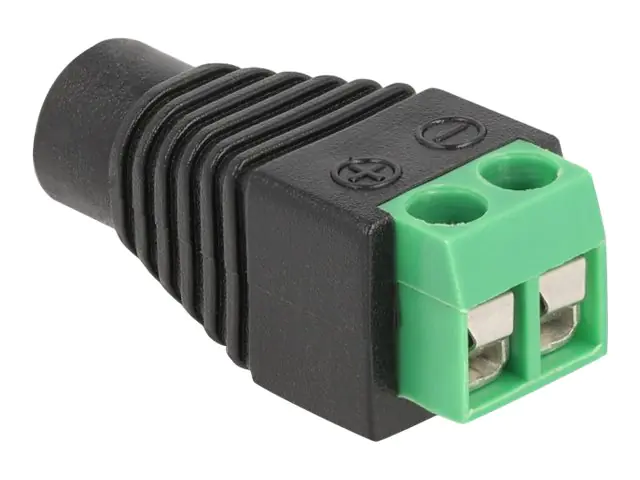 Delock Adapter für Power Connector - 2-polige Klemmleiste zu Gleichstromstecker 3,5 x 1,35 mm