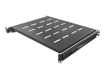 Intellinet 19" Ausziehbarer Fachboden, 1 HE, geeignet für Schränke mit 800 bis 1000 mm Tiefe, Ablagefläche 550 mm Tiefe, schwarz - Rack - Regal - Schwarz, RAL 9005 - 1U - 48.3 cm (19")