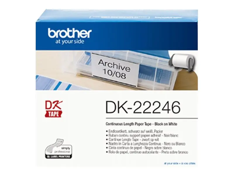 Brother DK-22246 - Papier - Schwarz auf Weiß - Rolle (10,3 cm x 30,48 m) DK22246