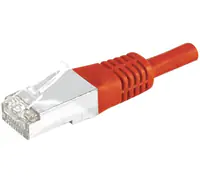 Dexlan - Patch-Kabel - RJ-45 (M) zu RJ-45 (M) - 7.5 m - SFTP, PiMF - CAT 6a - geformt - Rot