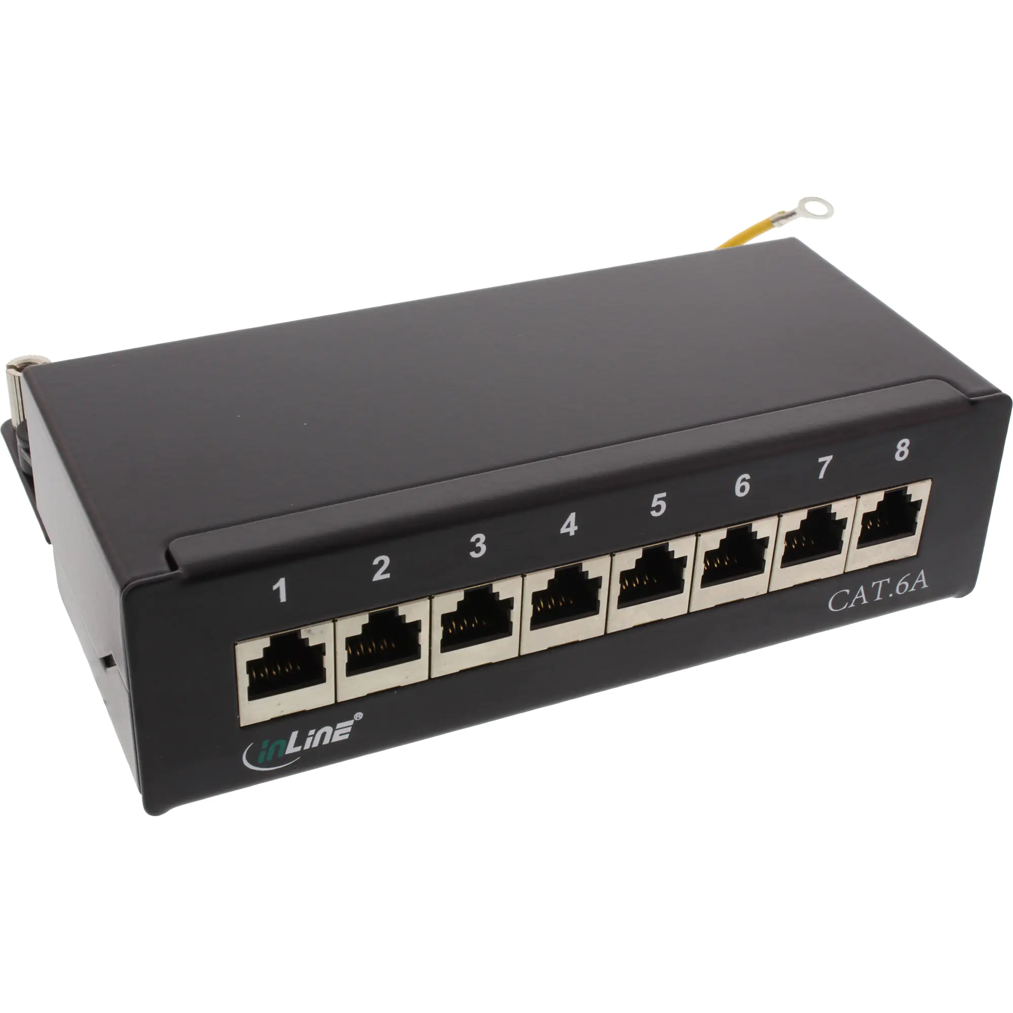 InLine - Patch Panel - geeignet für Wandmontage - RJ-45 X 8 - Schwarz, RAL 9005