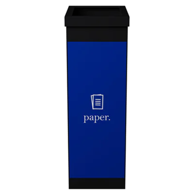 Paperflow Abfallsammelsystem 36,6 x 76 x 26,3 cm (B x H x T) 60l 1 Sortierfach Polystyrol schwarz/blau