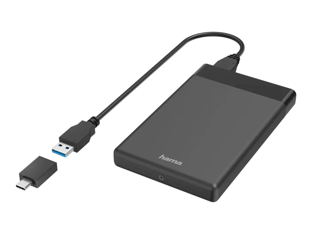 Hama - Speichergehäuse - 2.5" (6.4 cm) - SATA 6Gb/s - USB 3.2 (Gen 1) - Schwarz