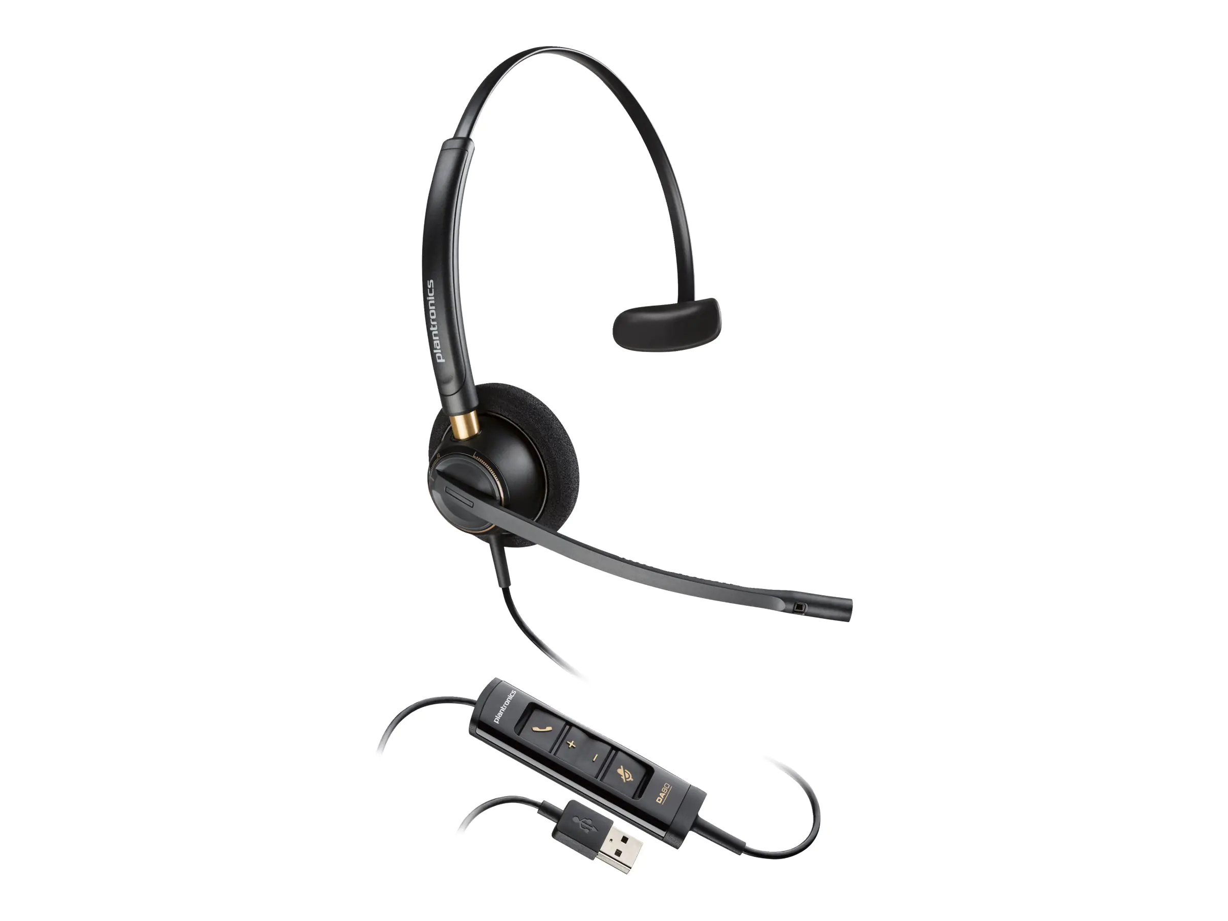 Poly EncorePro 515-M - EncorePro 500 series - Headset - On-Ear - kabelgebunden - USB-A - Schwarz - Zertifiziert für Microsoft Teams