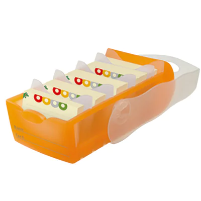 HAN Karteikasten CROCO 998-613 DIN A8 PP orange transluzent