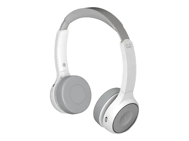 Cisco Headset 730 - Headset - On-Ear - Bluetooth - kabellos - aktive Rauschunterdrückung - USB, 3,5 mm Stecker - Platin - für Cisco DX70, DX80; IP DECT Phone 6825; IP Phone 88XX; Unified Wireless IP Phone 8821