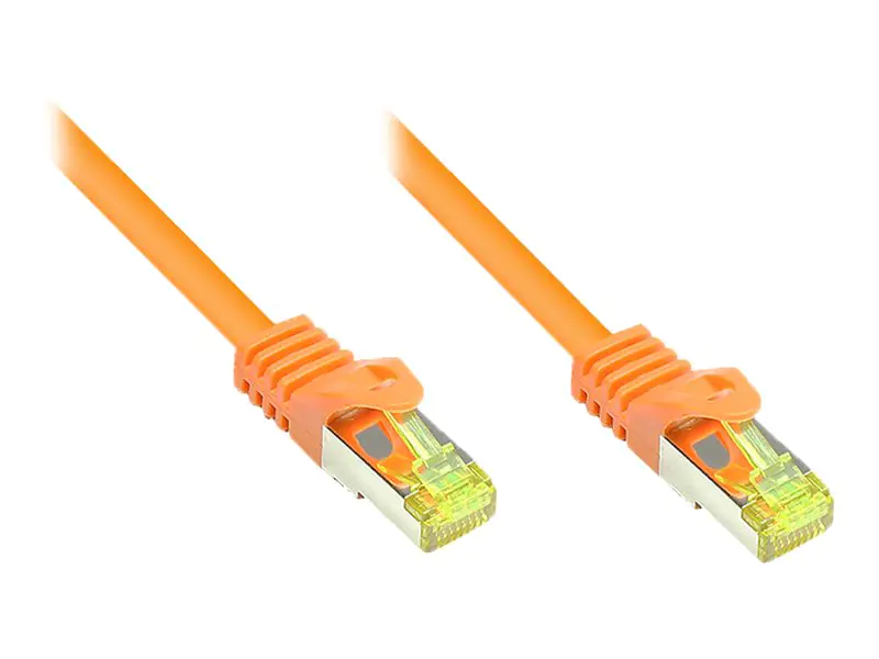 Good Connections RNS - Patch-Kabel - RJ-45 (M) bis RJ-45 (M) - 1 m - SFTP, PiMF - CAT 7 - halogenfrei, geformt, ohne Haken, verseilt - orange