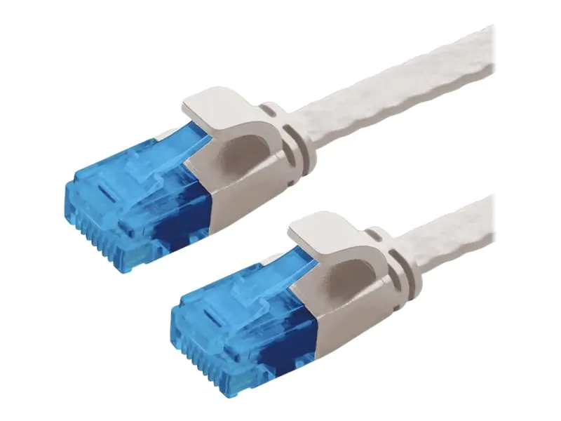 VALUE - Patch-Kabel - RJ-45 (M) zu RJ-45 (M) - 50 cm - UTP - CAT 6a - geformt, ohne Haken, verseilt, extraflach, 10 Gigabit Ethernet - Grau