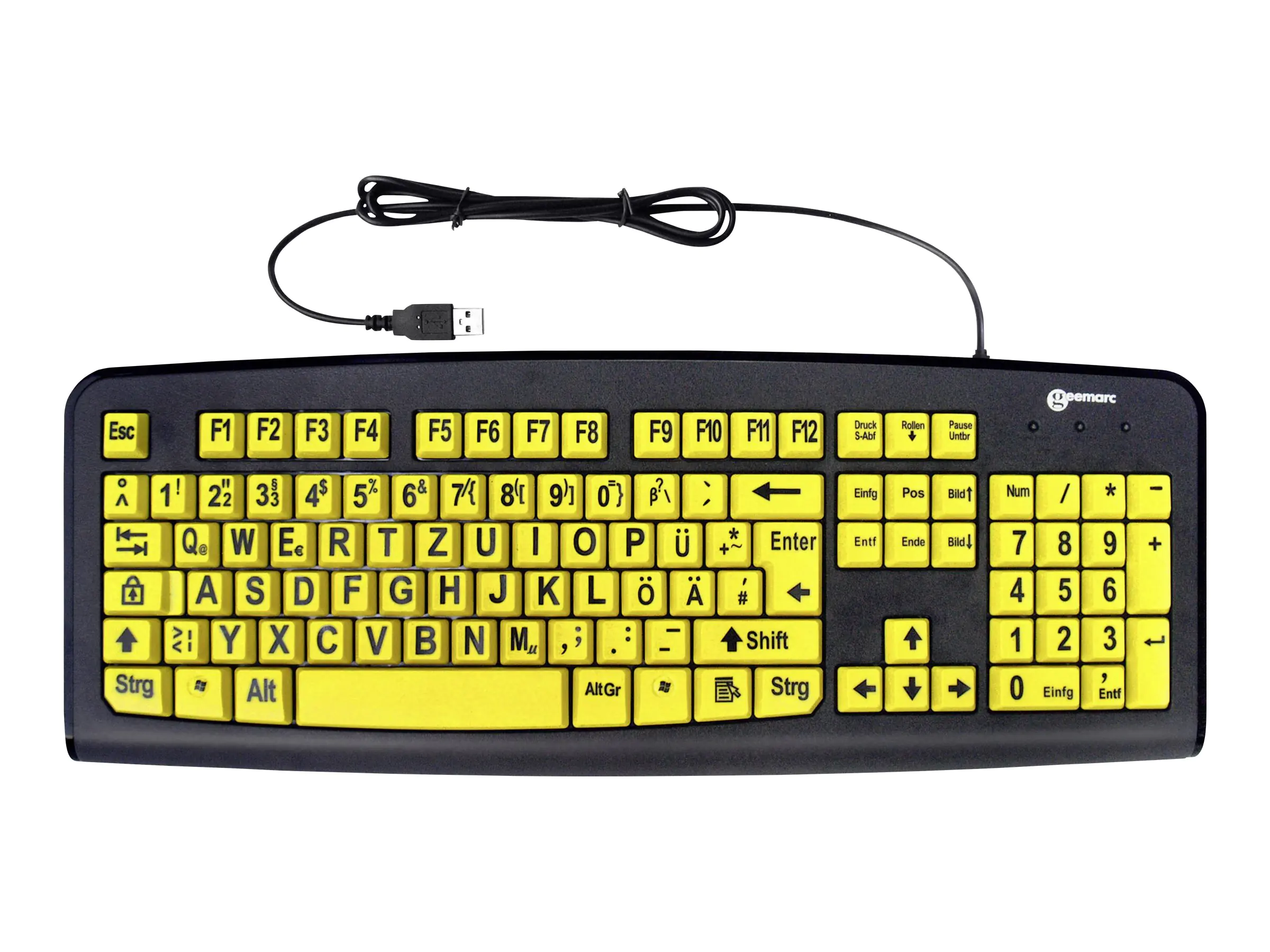 Conrad Electronic SE Geemarc KBSV3_YEL_GE - Tastatur - USB - QWERTZ