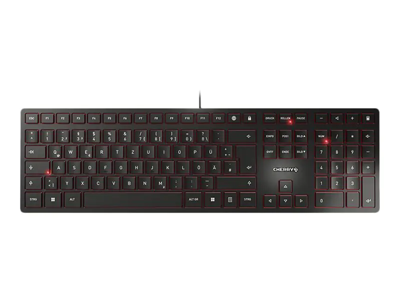 CHERRY KC 6000 SLIM - Tastatur - USB - Deutsch - Tastenschalter: CHERRY SX - Schwarz