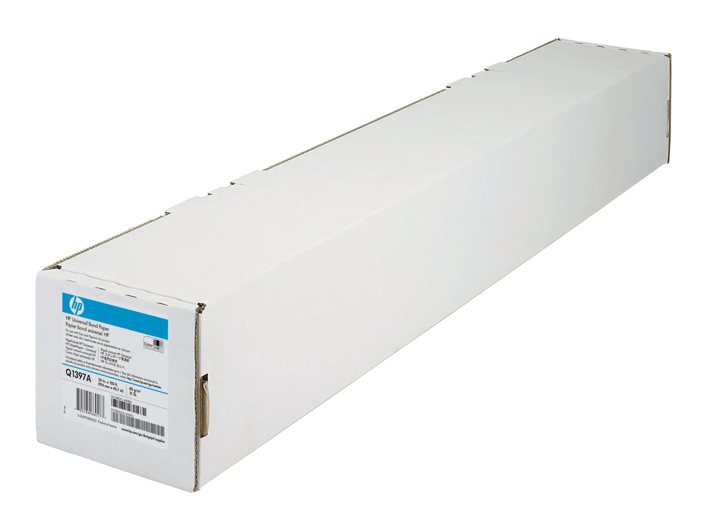 HP LFP-Papier Q8004A 23" (594 mm) 91,4 m 80 g/m² für Tintenstrahldrucker 1 Rolle