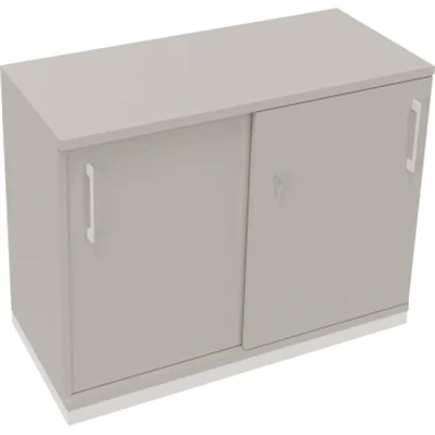 Schiebetürenschrank 2OH B1000xT442xH781mm ws/Lichtgrau