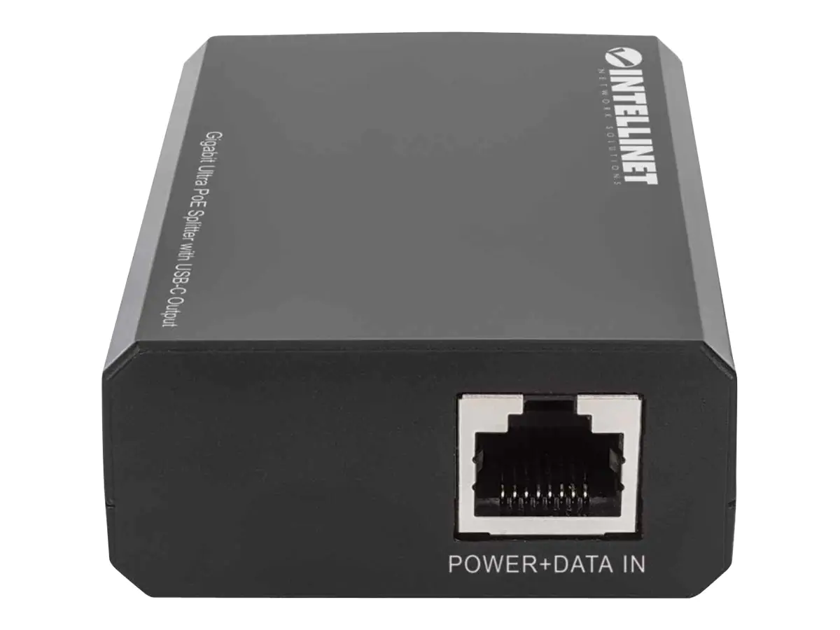 Intellinet PoE Splitter with USB-C Output, PoE++ / 4PPoE, Gigabit Ultra, IEEE 802.3bt, RJ45 In and Out Ports, Up to 45 W USB-C Output Port - PoE-Splitter - 45 Watt - Ausgangsanschlüsse: 1