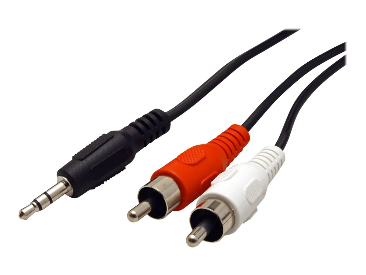 Roline - Audiokabel - Stereo Mini-Klinkenstecker männlich zu RCA männlich - 1.5 m - abgeschirmt - Schwarz