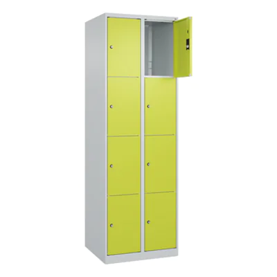 C+P Schließfachsystem Classic PLUS 8 Fächer Stahl Farbe der Front: clowngrün
