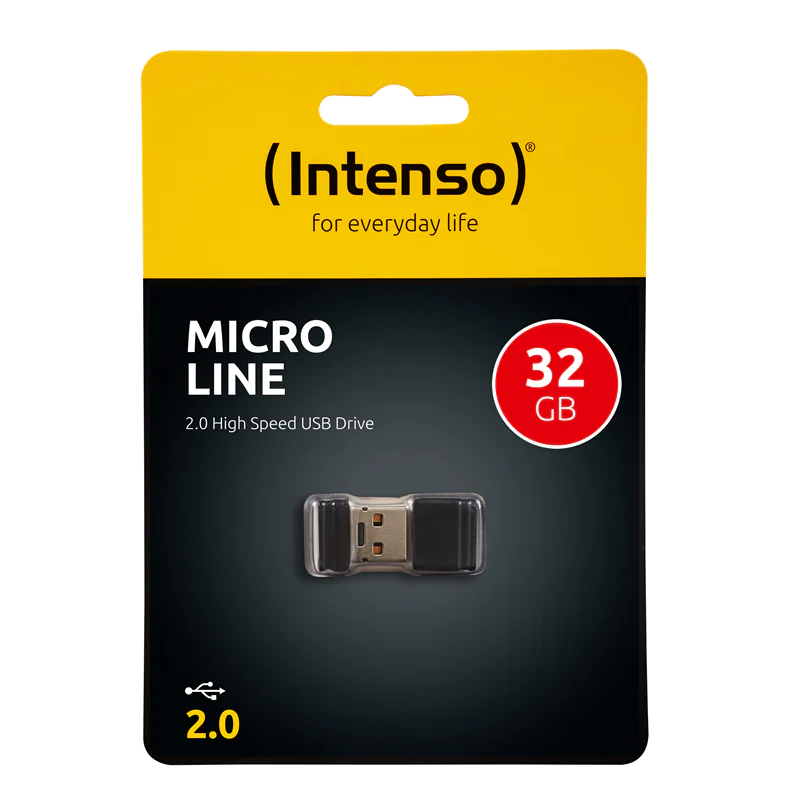 Intenso Micro Line - USB-Flash-Laufwerk - 32 GB - USB 2.0 - Schwarz