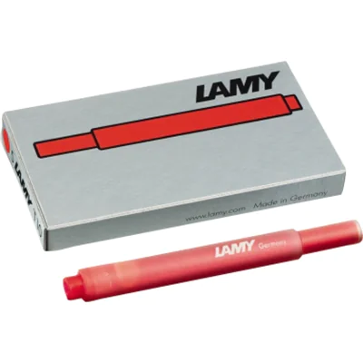 Lamy Tintenpatrone T 10 Großraumtintenpatrone nicht löschbar rot 5 St./Pack.