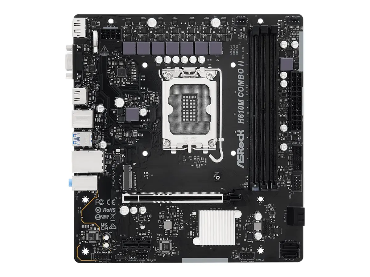 ASRock H610M Combo II 1700 mATX HDMI/DP/D-Sub DD - ATX - DDR4