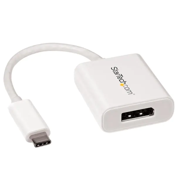 StarTech USB-C auf DisplayPort Adapter - USB Typ-C zu DP Video Konverter - 4K 60hz - Weiß - Externer Videoadapter - USB-C - DisplayPort - weiß