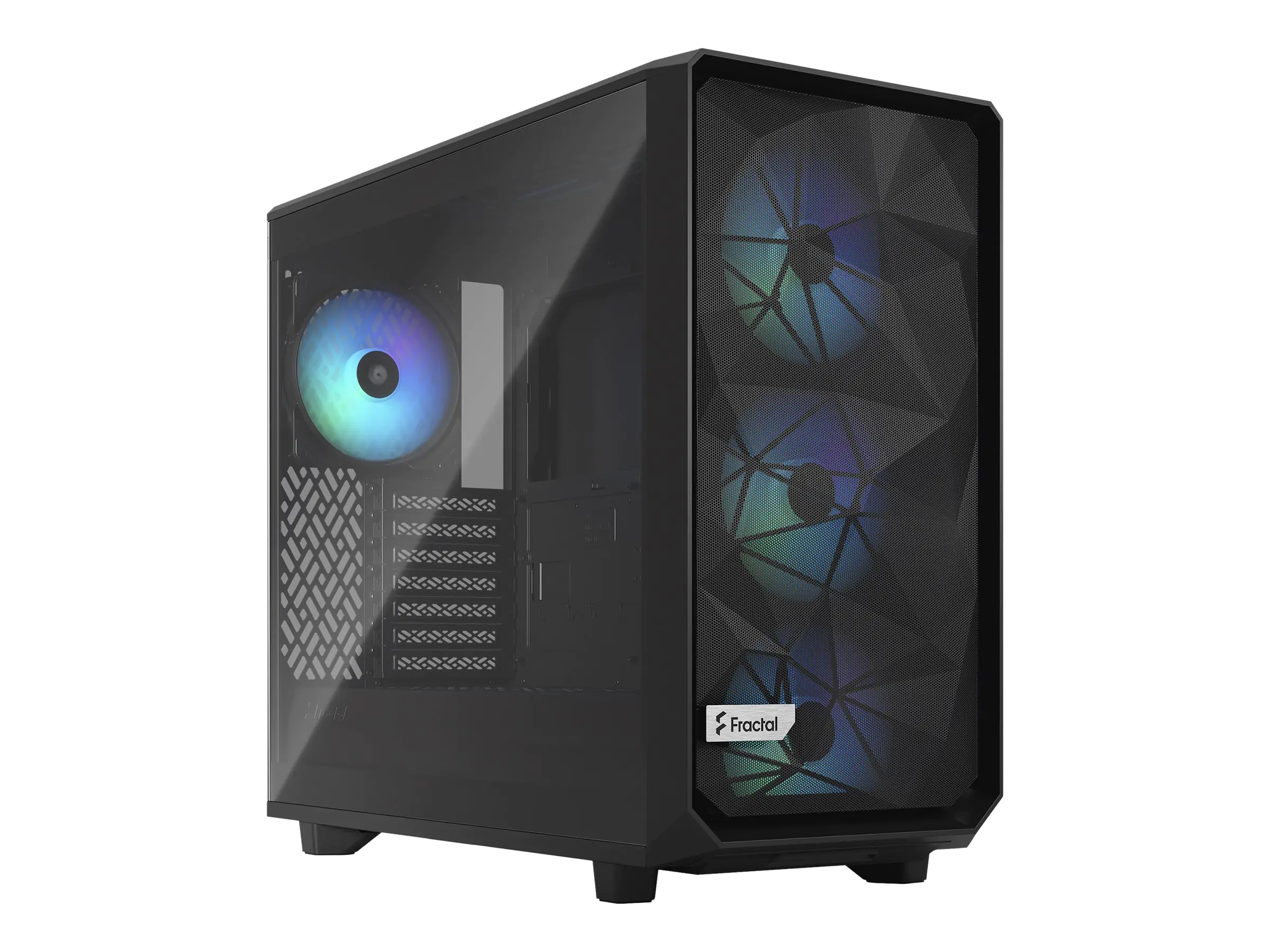 Fractal Design Meshify 2 Lite - Tower - E-ATX - Seitenteil mit Fenster (gehärtetes Glas) - keine Spannungsversorgung (ATX) - RGB black TG Light Tint - USB/Audio