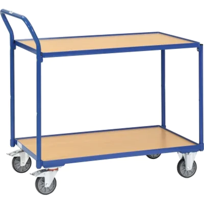 Fetra Tischwagen 2740 850x500mm 2Böden blau