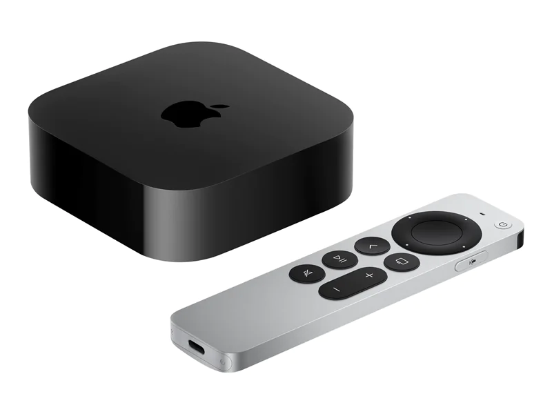 Apple TV 4K, Apple, A15, 128 GB, AVC, H.264, HEVC, M4V, MP4, MPEG4, AAC, AC3, AIFF, EAC3, FLAC, HE-AAC, MP3, MP3 VBR, WAV, GIF, HEIF, JPEG, TIFF MN893FD/A