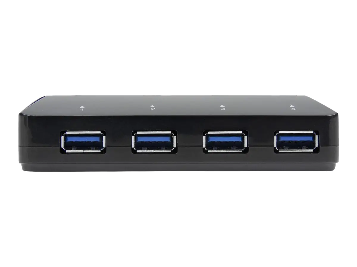 StarTech 4 Port USB 3.0 Hub plus dedizierter Ladeanschluss - 1 x 2.4 A Port - Desktop USB Hub und Schnelllade Station - USB-Umschalter für die gemeinsame Nutzung von Peripheriegeräten - 4 x SuperSpeed USB 3.0 - Desktop - für P/N: SDMSDRWU3AC, USB312S