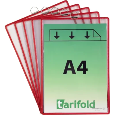 Tarifold Sichttafel 154503 Hochformat rot 5 St./Pack.
