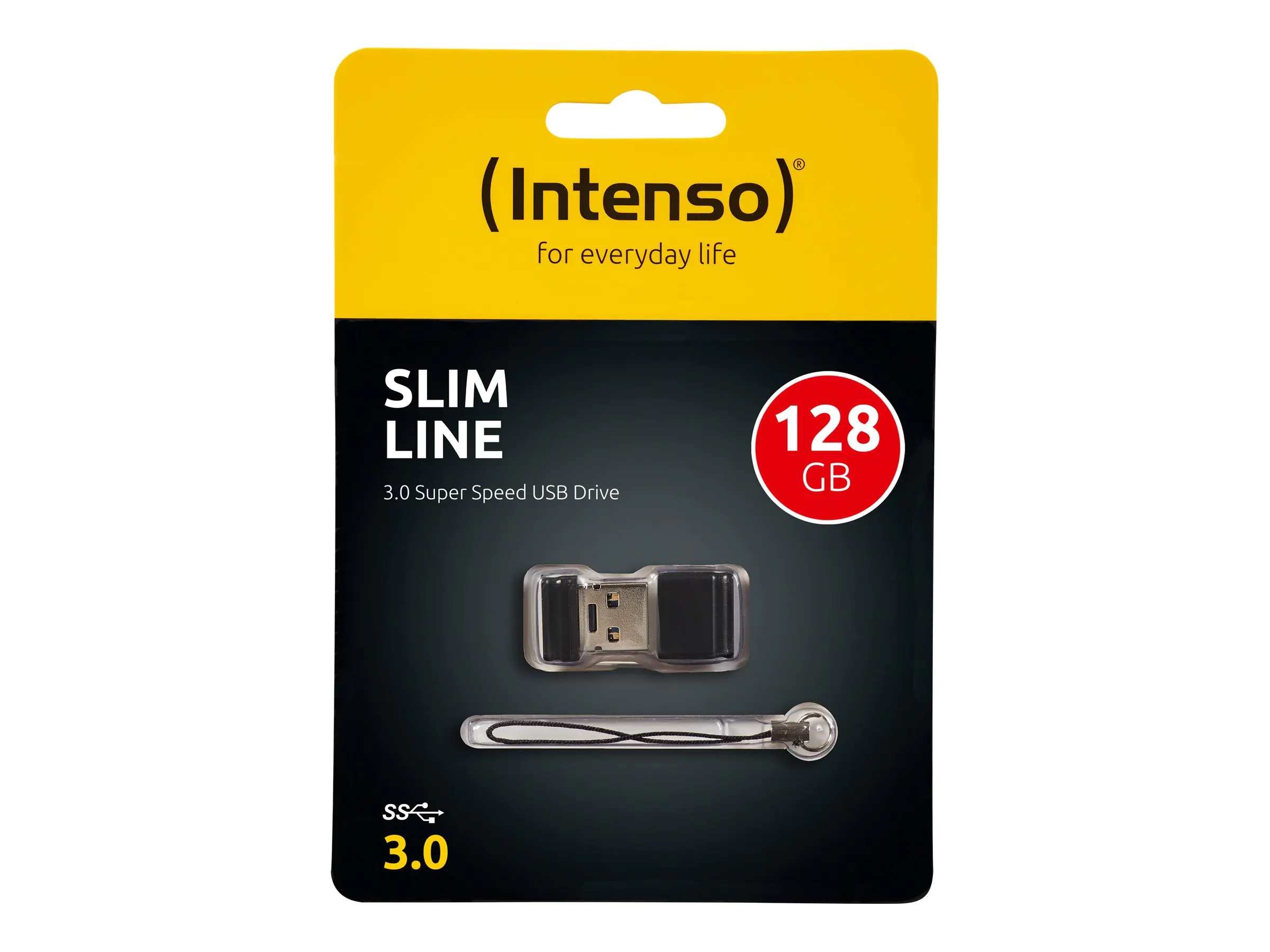 Intenso Slim Line - USB-Flash-Laufwerk - 128 GB - USB 3.0 - Schwarz